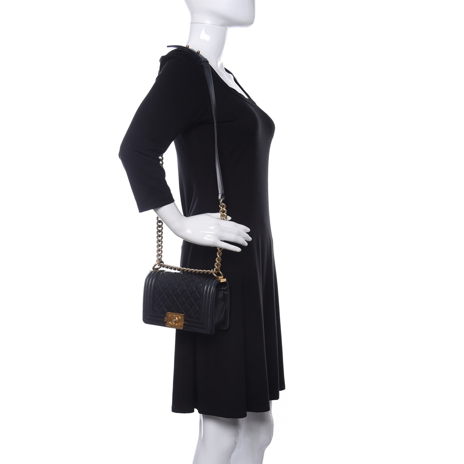 Chanel Calfskin Quilted Small Boy Flap Black 2 of 11