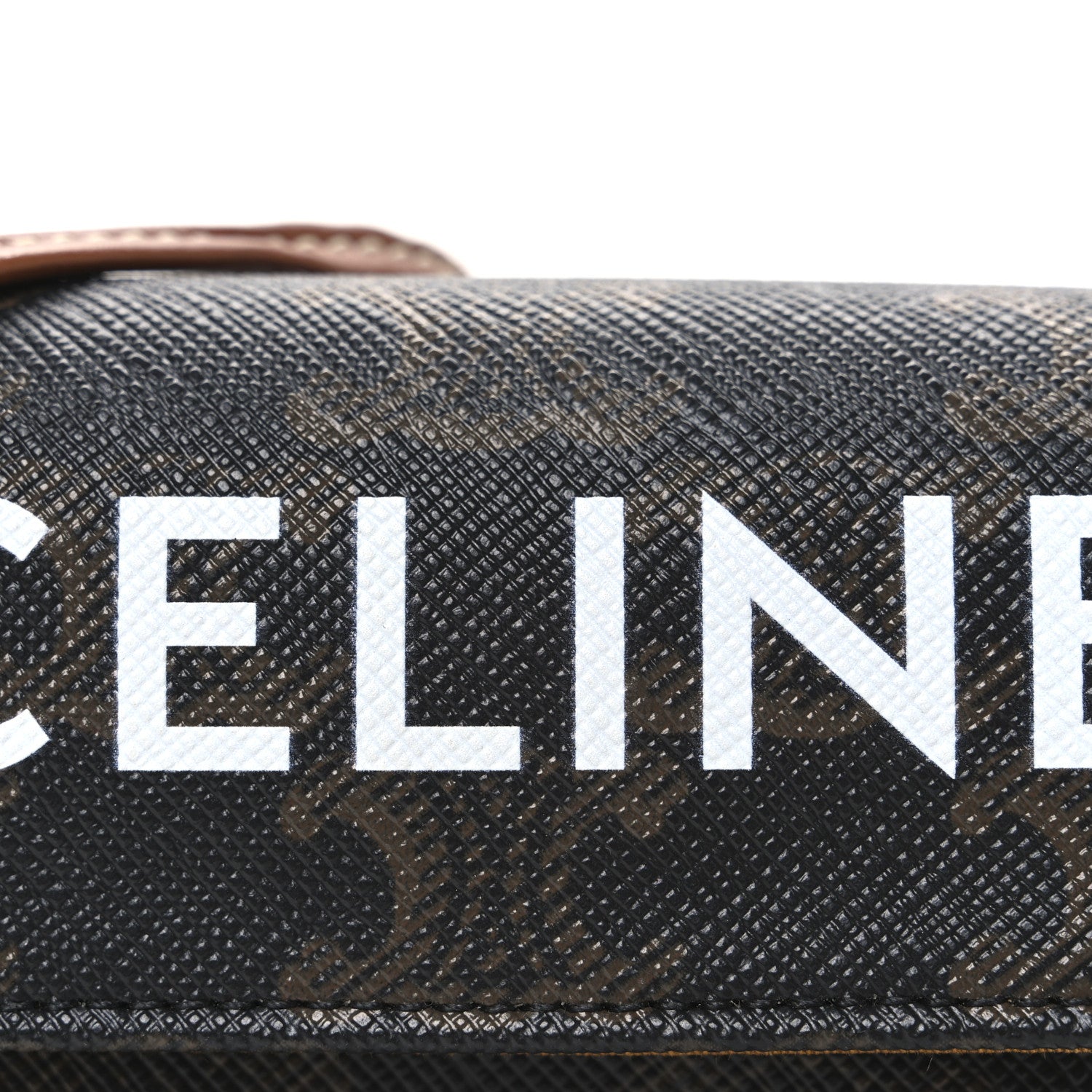 Celine Triomphe Canvas Mini Triangle Crossbody Bag Tan 8 of 10