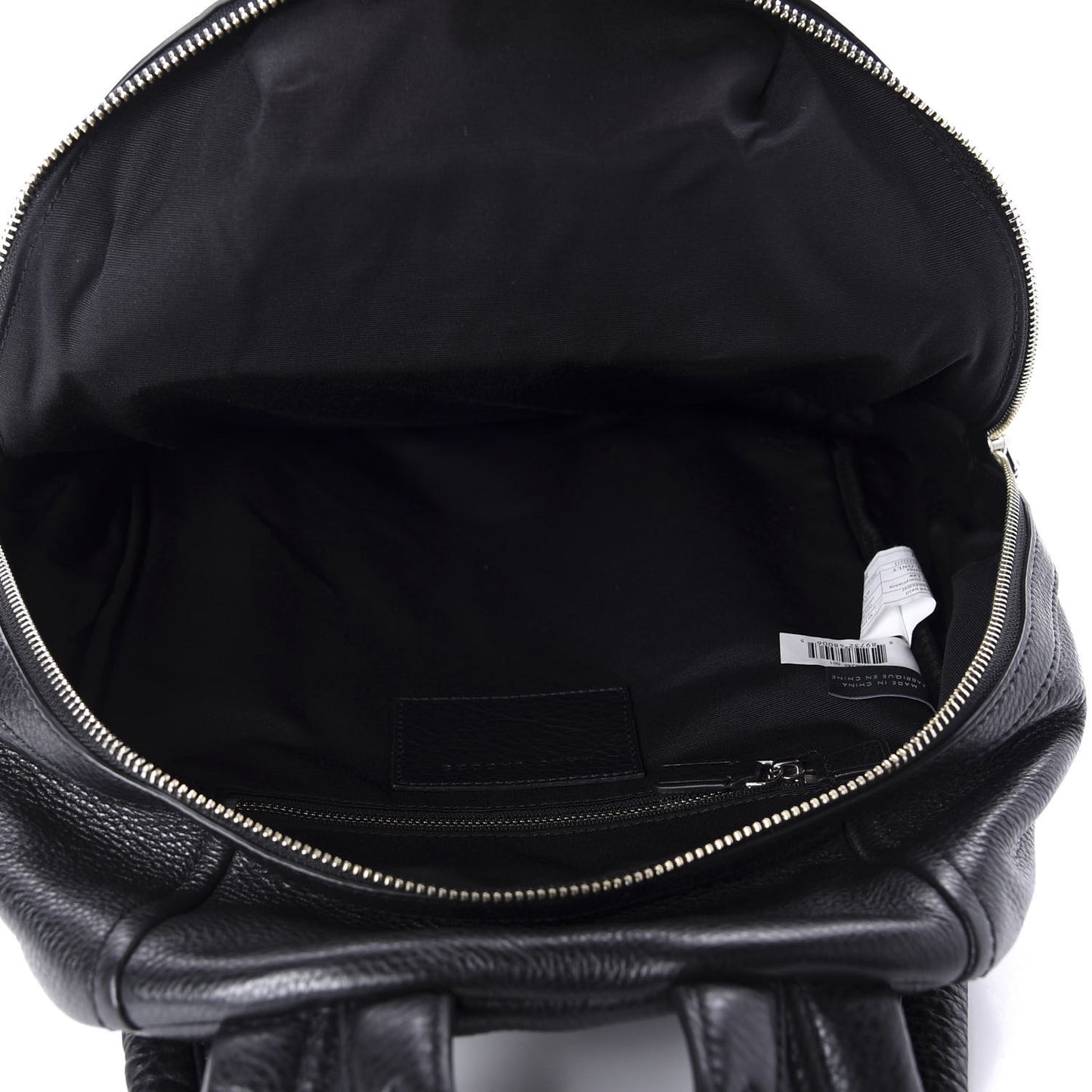 Pebbled Calfskin Biker Backpack Black
