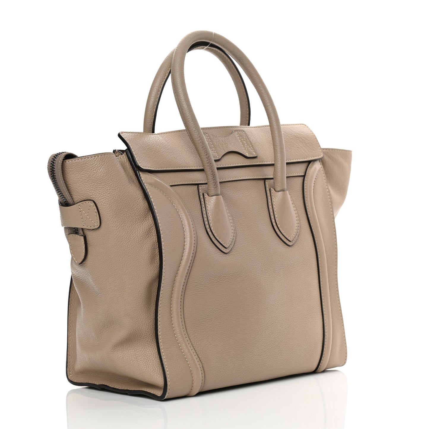 Drummed Calfskin Mini Luggage Dune