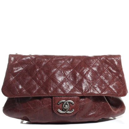 Chanel Grained Calfskin Quilted Medium Elastic Flap Bordeaux 1 of 8