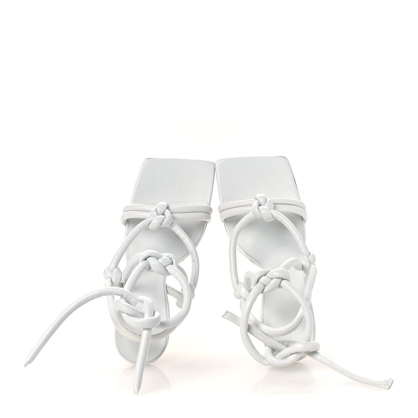 Nappa Dream Knotted Sandals 39.5 Optic White