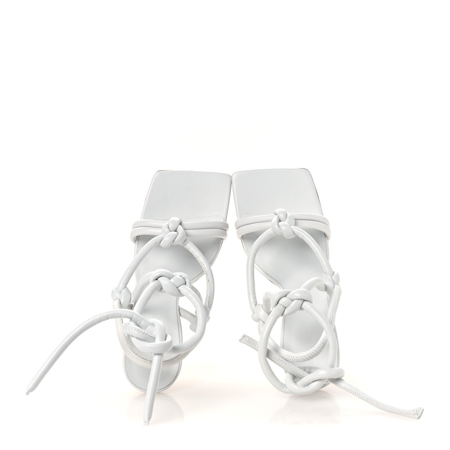 Bottega Veneta Nappa Dream Knotted Sandals 39.5 Optic White 2 of 10