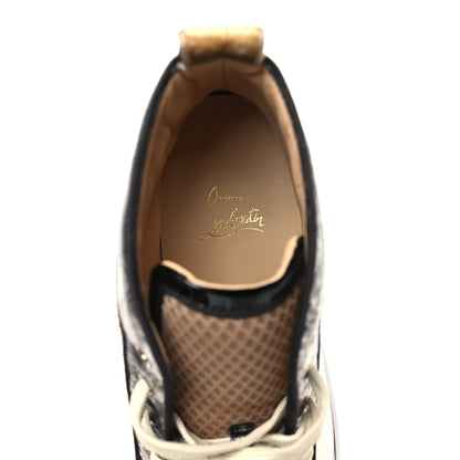 Christian Louboutin Calfskin Lou Spikes Loubi Kraft PVC Flat Sneakers 44 Multicolor 7 of 8