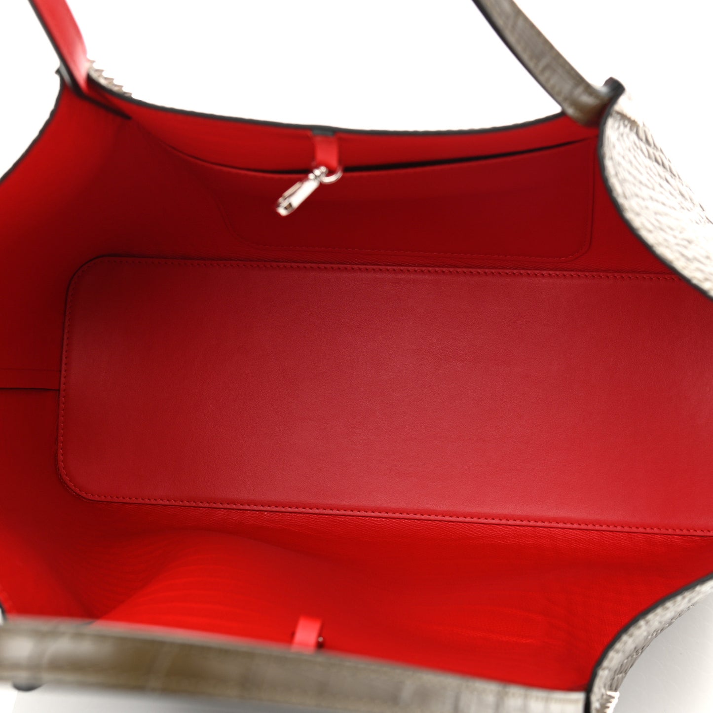Crocodile Embossed Calfskin Spiked Large Cabarock Shopper Tote Silex