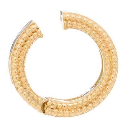 Gucci 18K Yellow Gold Enamel Blooms Single Ear Cuff Earring White 3 of 7