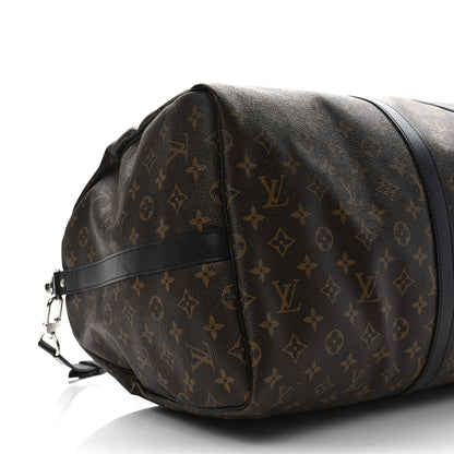 Louis Vuitton Monogram Macassar Keepall Bandouliere 55 7 of 8
