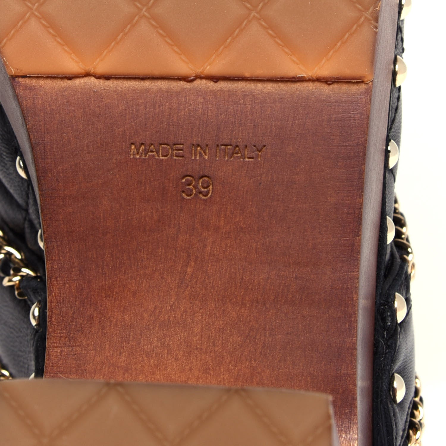 Chanel Lambskin Quilted Chain Clog Mules 39 Black 9 of 11