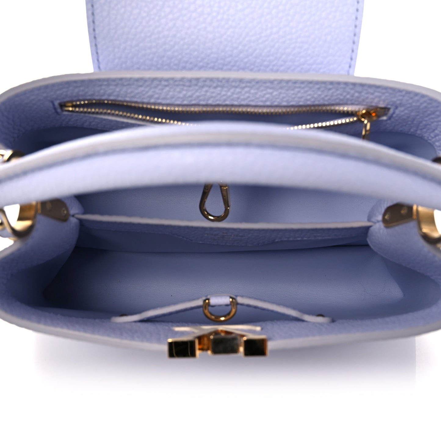 Taurillon Braided Chain Capucines BB Iris Creme