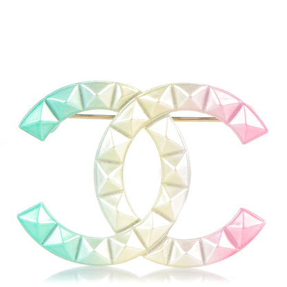 Chanel Metal Studded CC Rainbow Brooch Multicolor 1 of 4