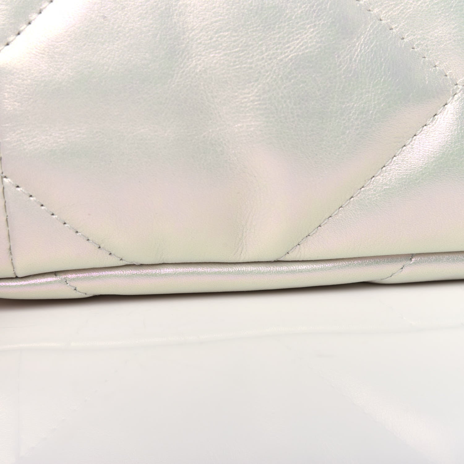 Chanel Iridescent Calfskin Quilted Medium Chanel 19 Flap White 11 of 11
