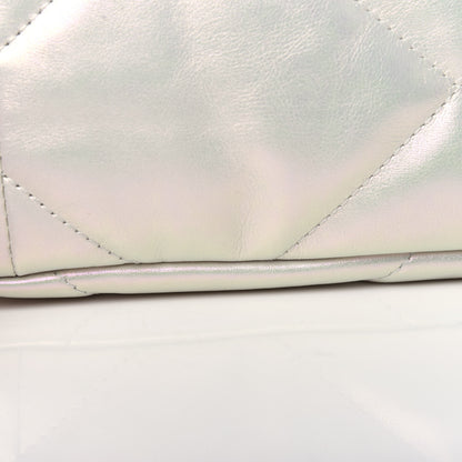 Chanel Iridescent Calfskin Quilted Medium Chanel 19 Flap White 11 of 11