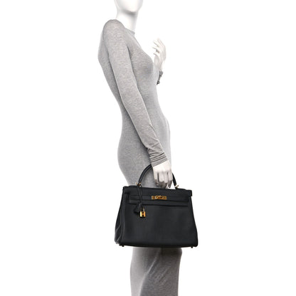 Hermes Togo Kelly Retourne 32 Black 2 of 14