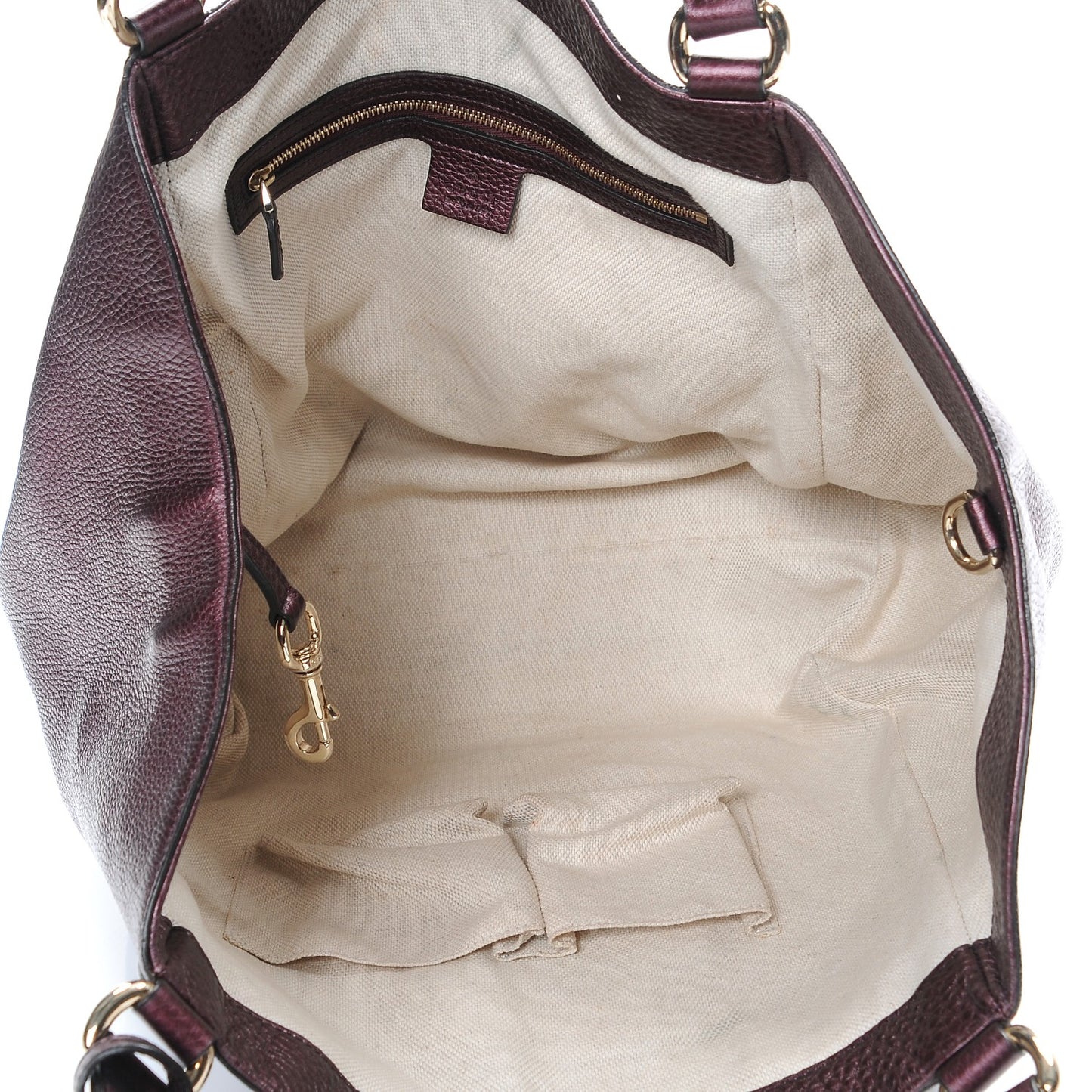 Metallic Cellarius Calfskin Medium Soho Shoulder Bag Classic Burgundy