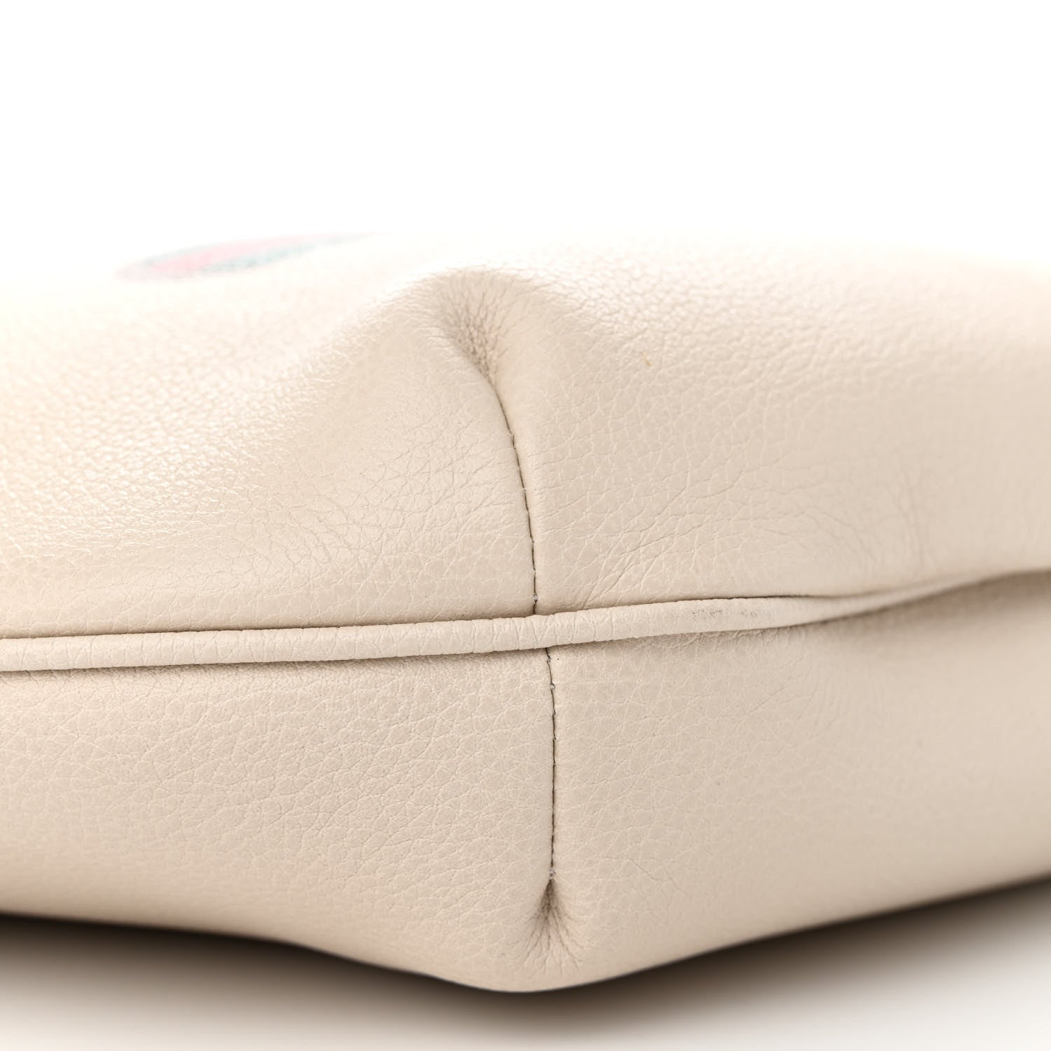 Gucci Grained Calfskin Logo Half Moon Hobo White 9 of 13
