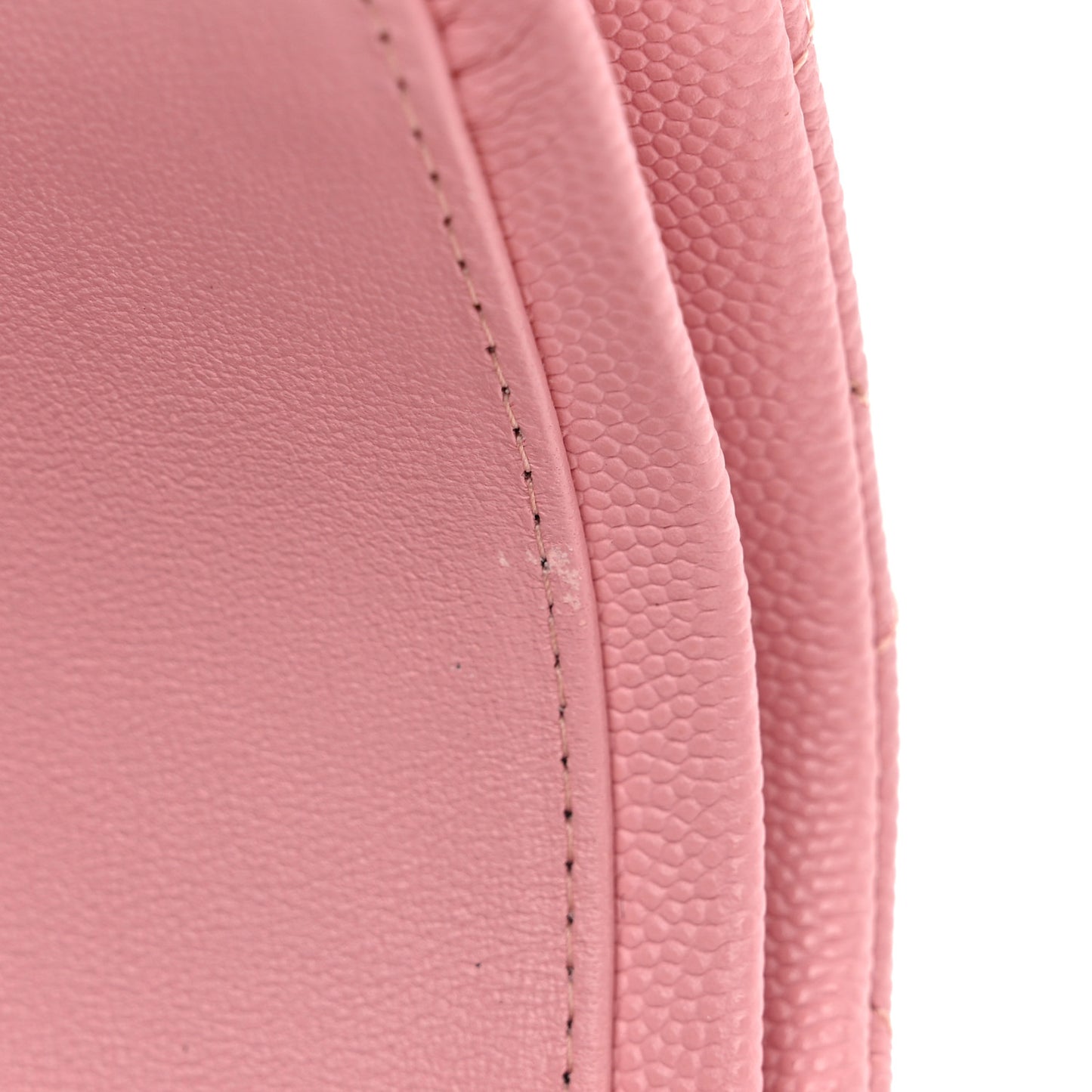 Caviar Quilted Small Double Flap Light Pink