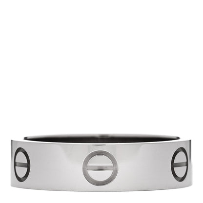 Cartier 18K White Gold 5.5mm LOVE Ring 59 8.75 3 of 5