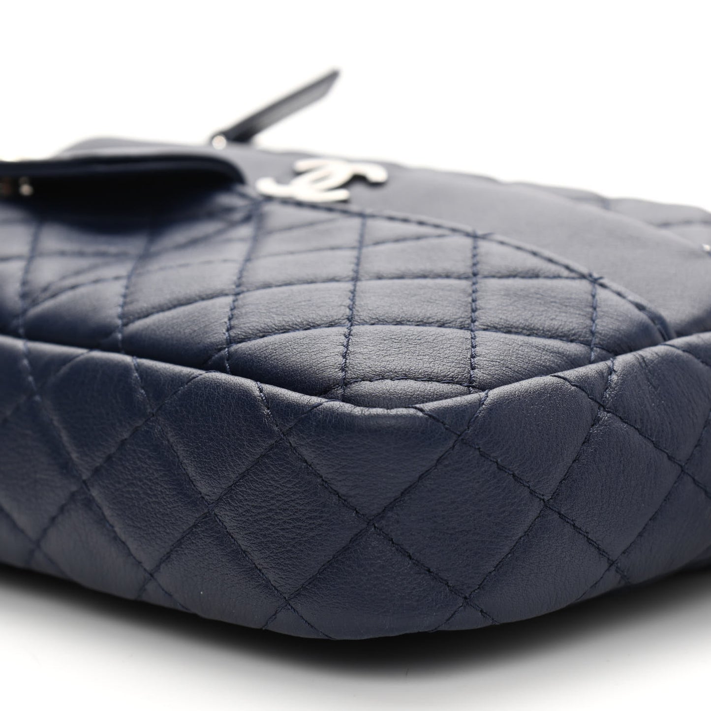 Calfskin Quilted Ultra Pocket Camera Case Navy