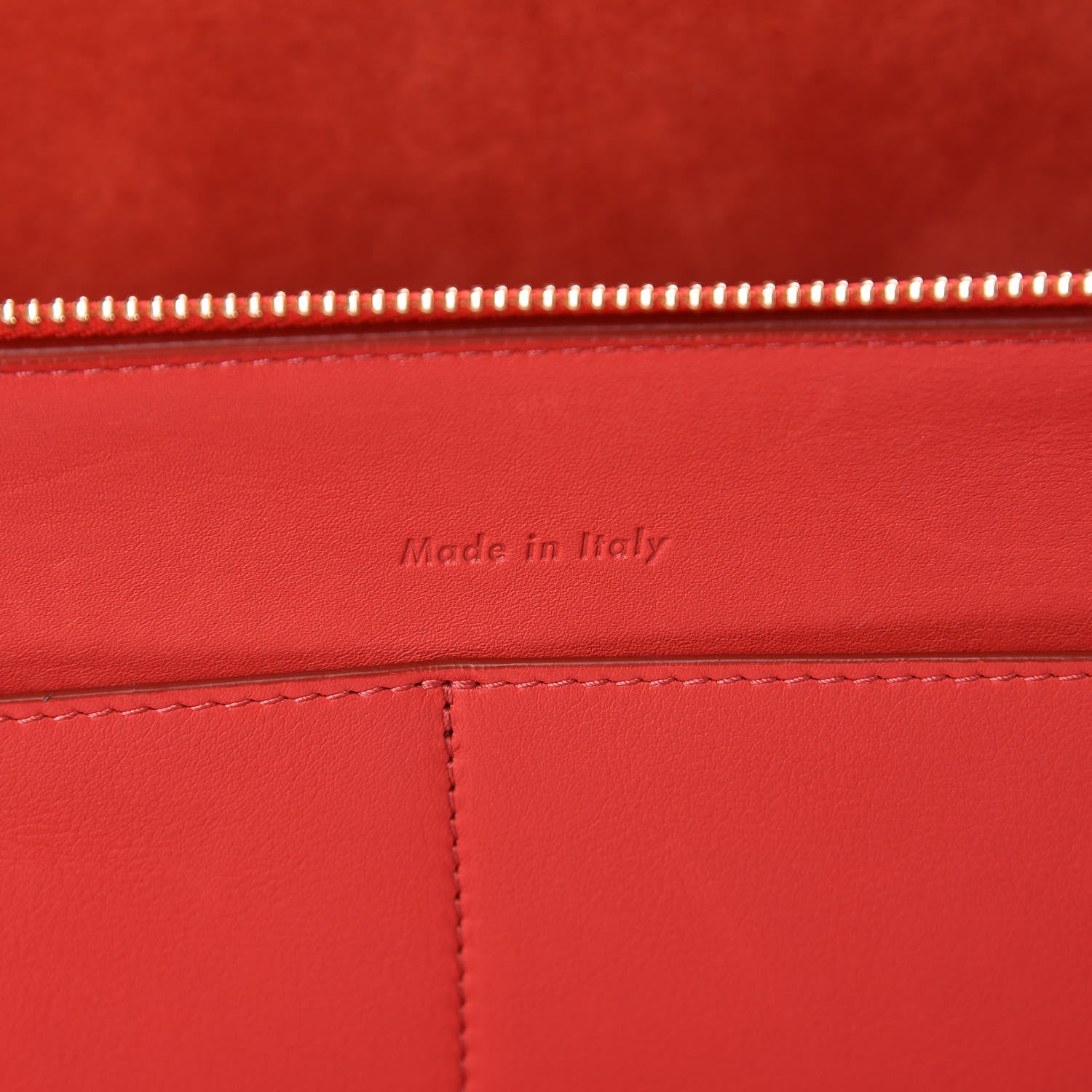 Celine Supple Natural Medium Tri-Fold Bag Scarlet 8 of 13