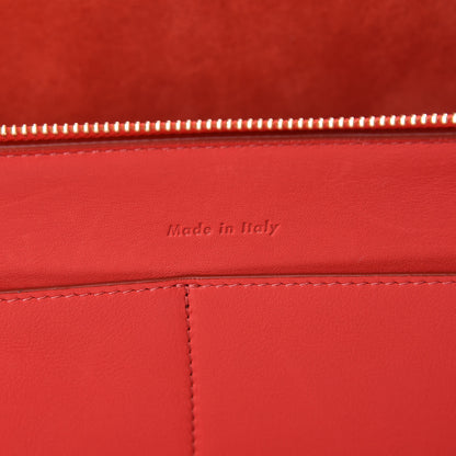 Celine Supple Natural Medium Tri-Fold Bag Scarlet 8 of 13