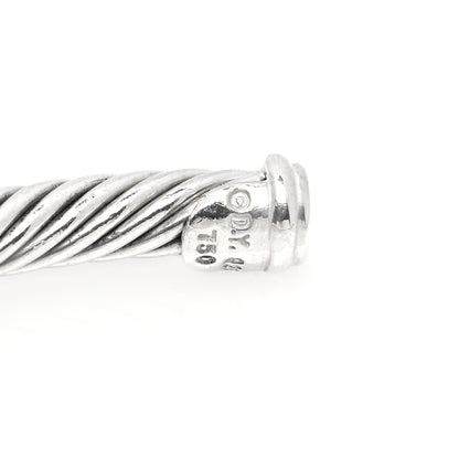 David Yurman Sterling Silver 18K Yellow Gold Smoky Quartz 4mm Cable Classics Station Bracelet 4 of 4