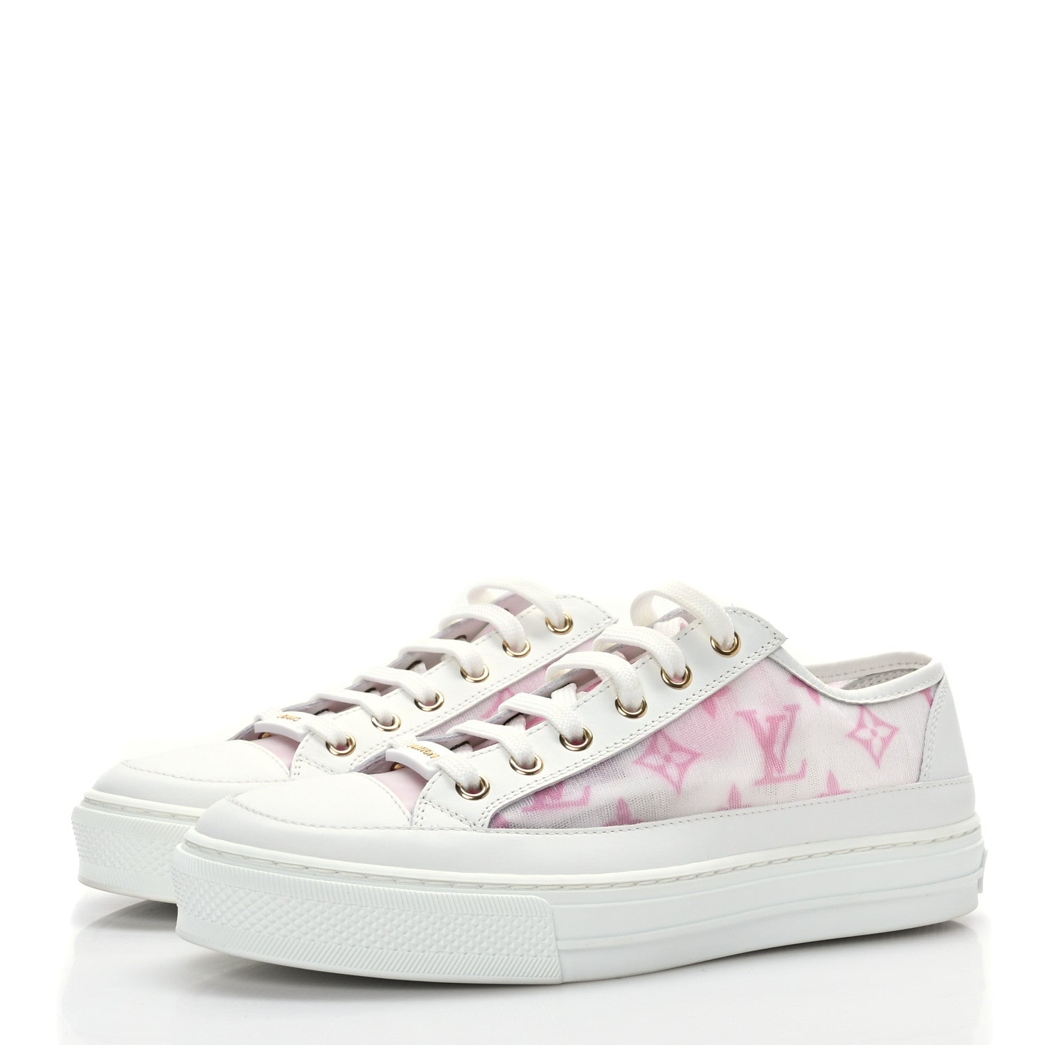 Louis Vuitton Technical Fabric Calfskin Monogram Stellar Sneakers 37 Pink 3 of 7