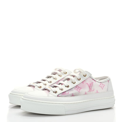 Louis Vuitton Technical Fabric Calfskin Monogram Stellar Sneakers 37 Pink 3 of 7