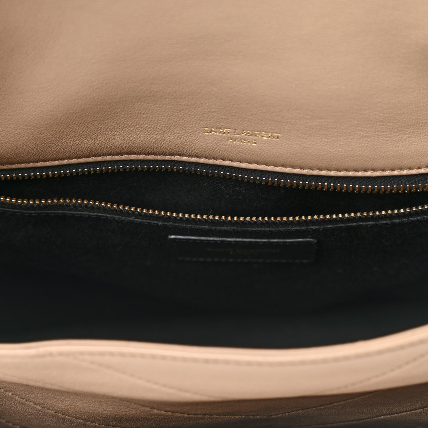 Lambskin Matelasse Monogram Medium Niki Chain Satchel  Dark Beige