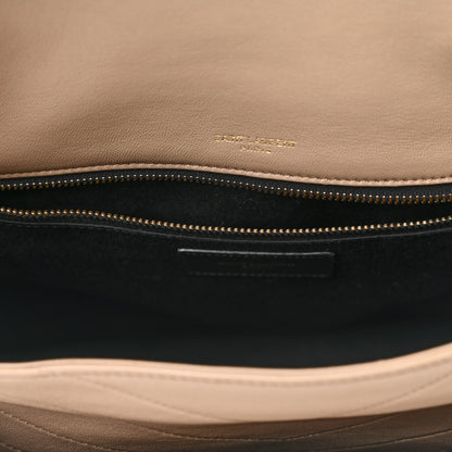 Saint Laurent Lambskin Matelasse Monogram Medium Niki Chain Satchel  Dark Beige 11 of 21