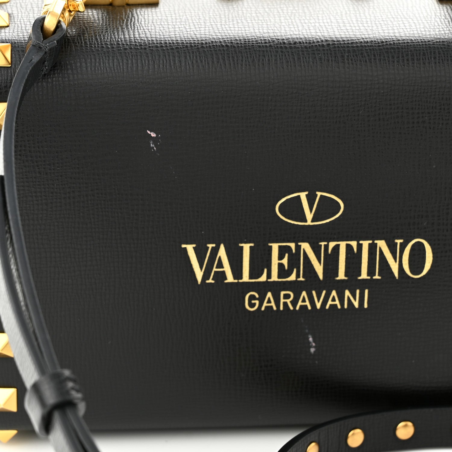 Valentino Garavani Grainy Calfskin Rockstud Alcove Box Top-Handle Bag Black 11 of 11