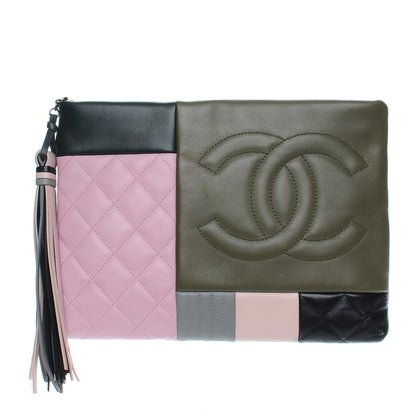 Chanel Lambskin Patchwork Medium Cosmetic Case Multicolor 1 of 8