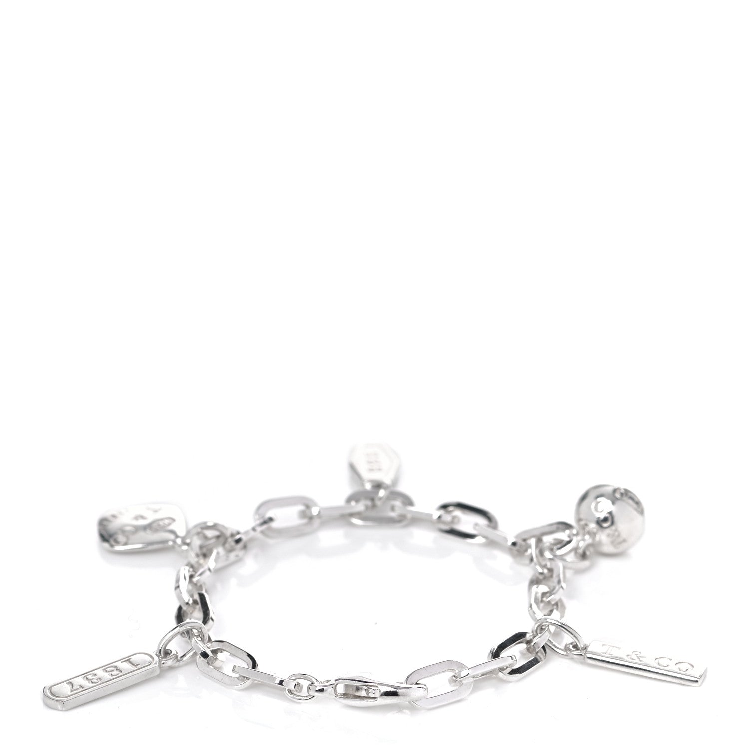 Tiffany Sterling Silver 1837 Charm Bracelet 4 of 7