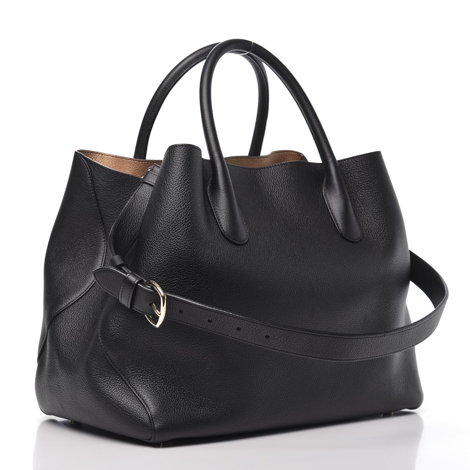 Christian Dior Supple Grained Calfskin Large Open Bar Tote Black 3 of 10