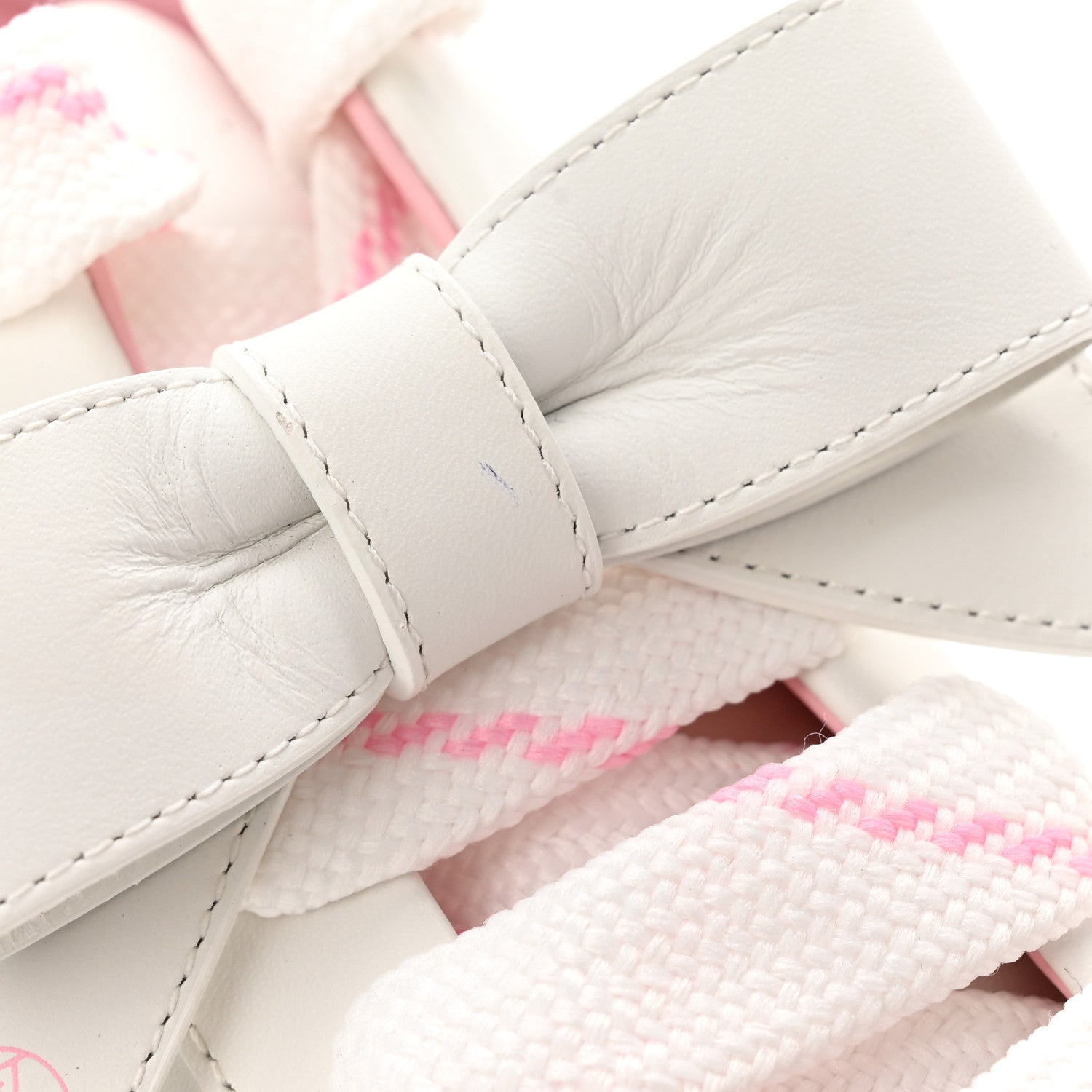 Louis Vuitton Time Out Bow Sneakers 37.5 White Pink 11 of 13