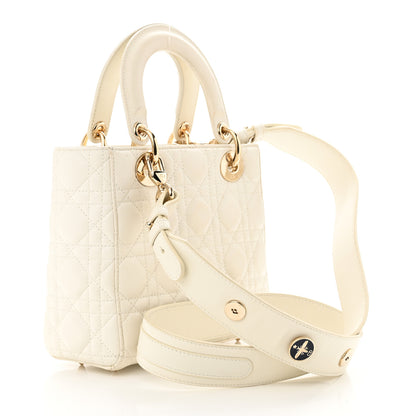 Christian Dior Lambskin Cannage Small My ABCDior Lady Dior White 3 of 15