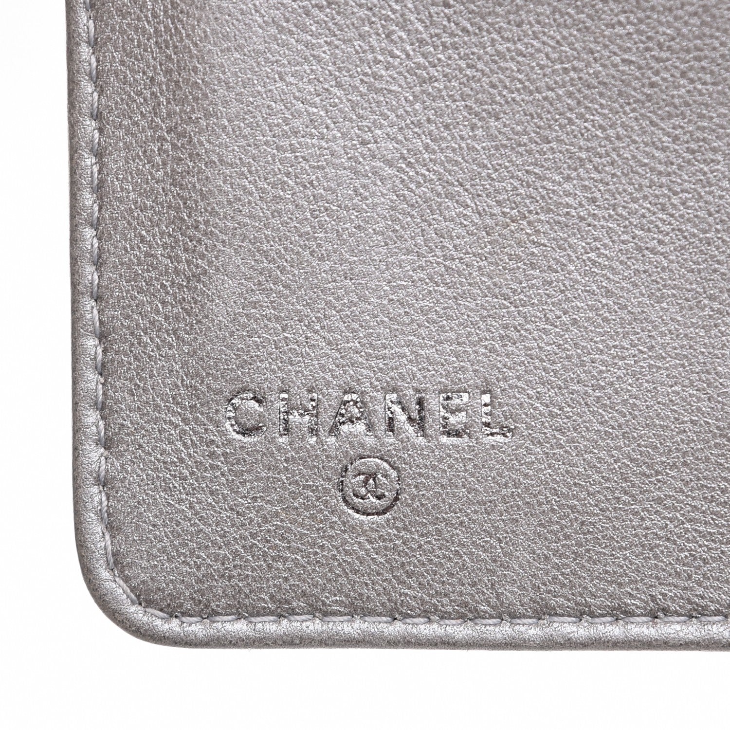 Chanel Lambskin Camellia Embossed Zipped Pocket Wallet Black 6 of 9