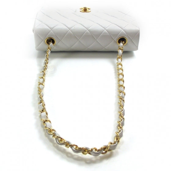 Lambskin Mini Flap White
