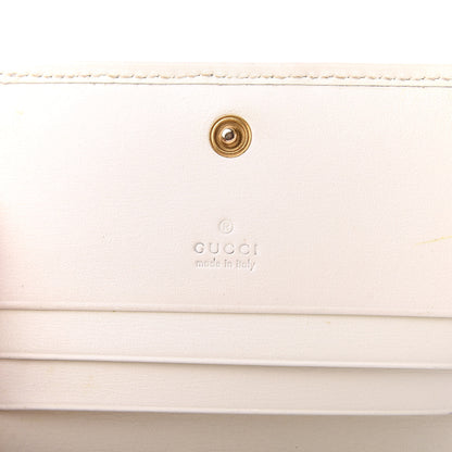 Gucci Calfskin Web Trapuntata GG Card Case Wallet Off White 6 of 9
