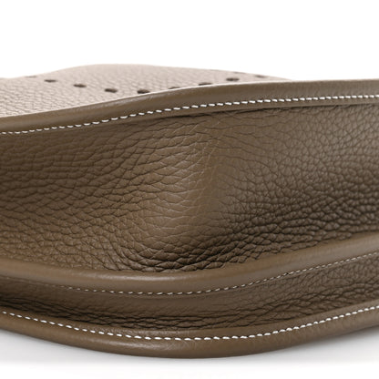 Hermes Taurillon Clemence EVELYNE III PM Etoupe 9 of 11