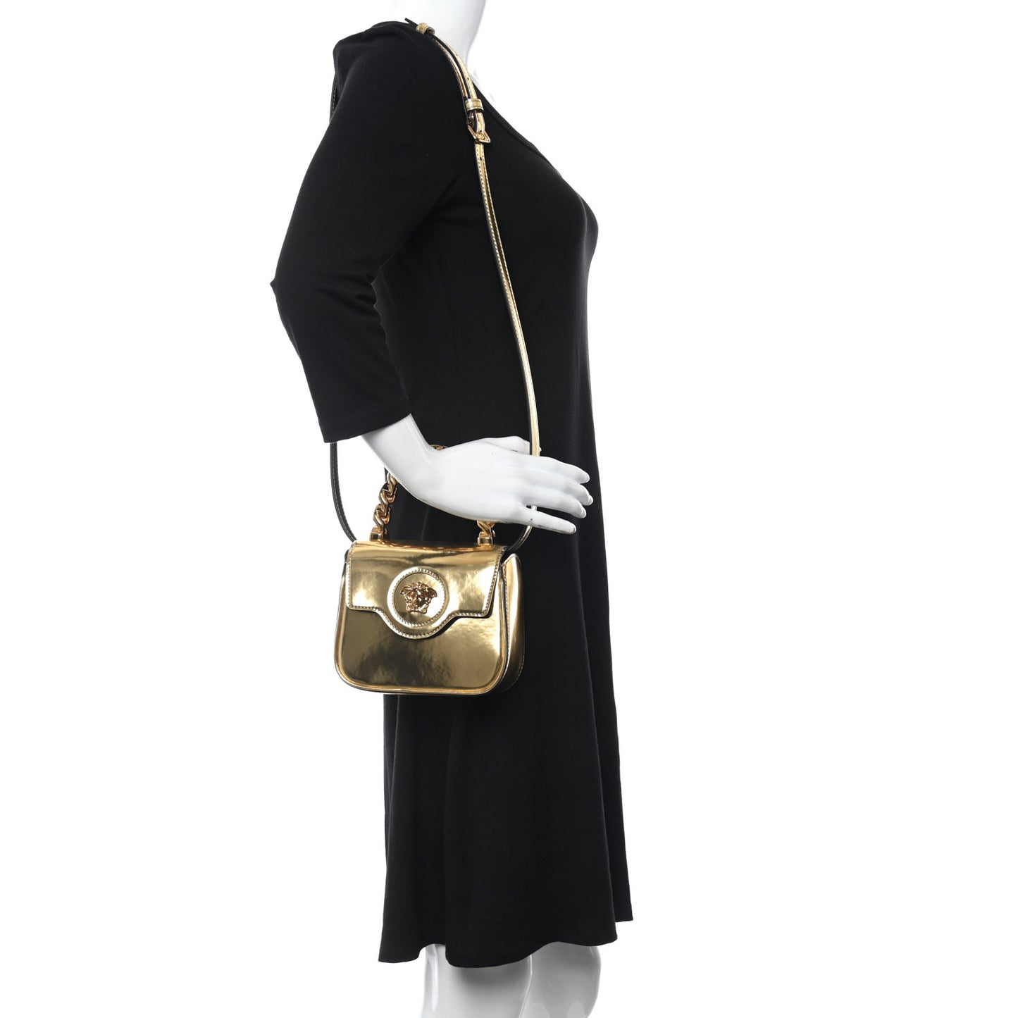 Metallic Mini La Medusa Bag Gold