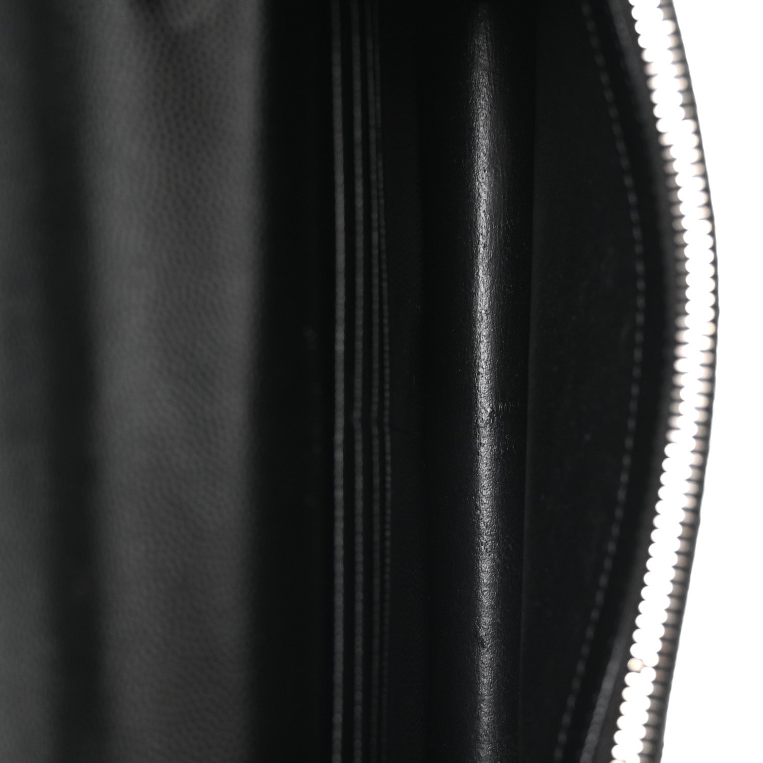 Saint Laurent Grain De Poudre Matelasse Chevron Monogram Envelope Chain Wallet Black 4 of 9