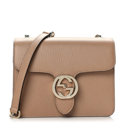 Gucci Dollar Calfskin Small Interlocking G Shoulder Bag Camelia 1 of 10