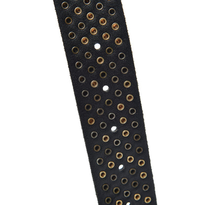 Gucci Calfskin Studded Feline Belt 85 34 Black 6 of 7