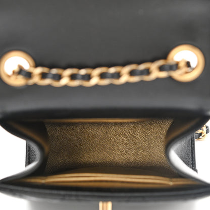 Chanel Lambskin Quilted Vertical Pearl Crush Flap With Chain Black 5 of 11
