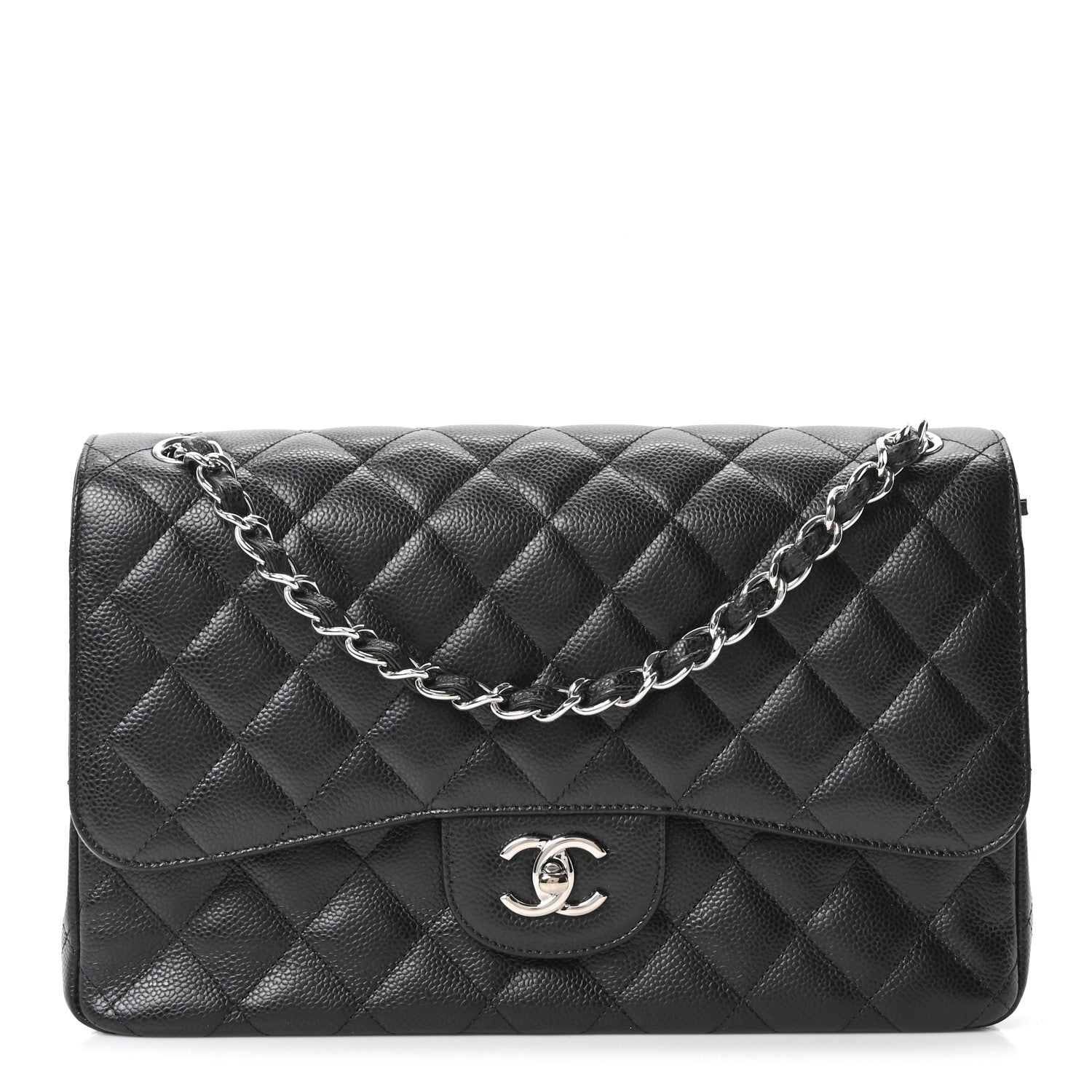 Chanel Caviar Quilted Jumbo Double Flap Black 1 of 10