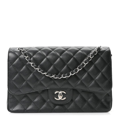 Chanel Caviar Quilted Jumbo Double Flap Black 1 of 10