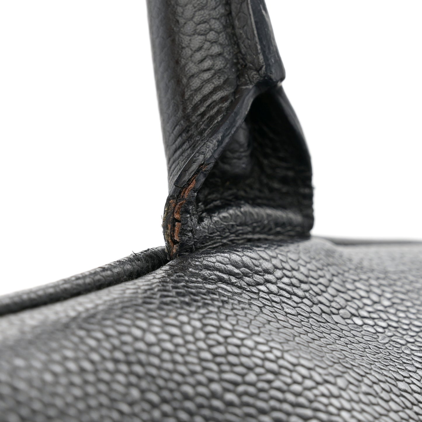 Caviar Quilted Large Bowler Black