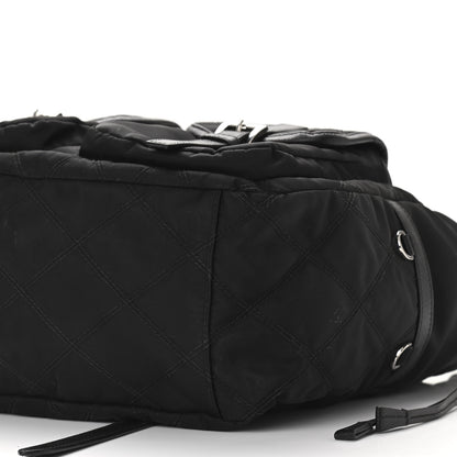 Prada Tessuto Nylon Saffiano Vela Quilted Backpack Black 9 of 13