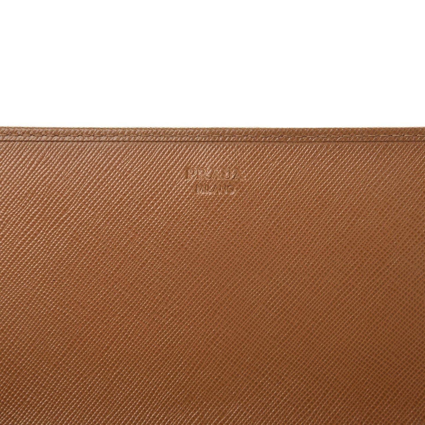 Saffiano Metal Oro Chain Wallet Caramel