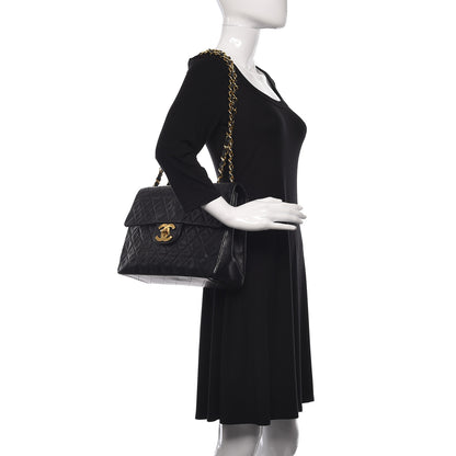 Chanel Lambskin Quilted XL Jumbo Single Flap Black 2 of 10